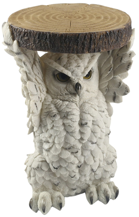 Owl Table With Log Style Top